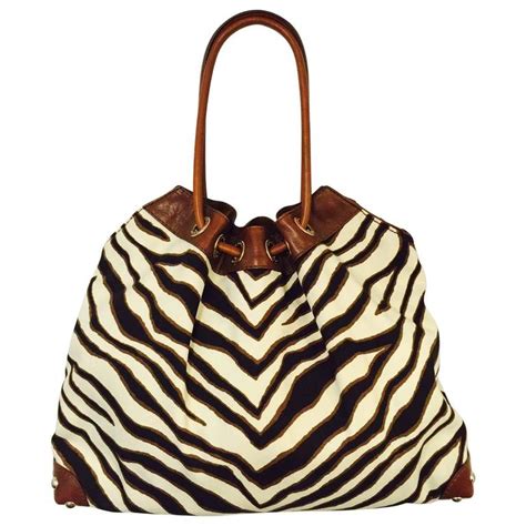 Michael Kors zebra print canvas hobo bag, purse shoulder, 